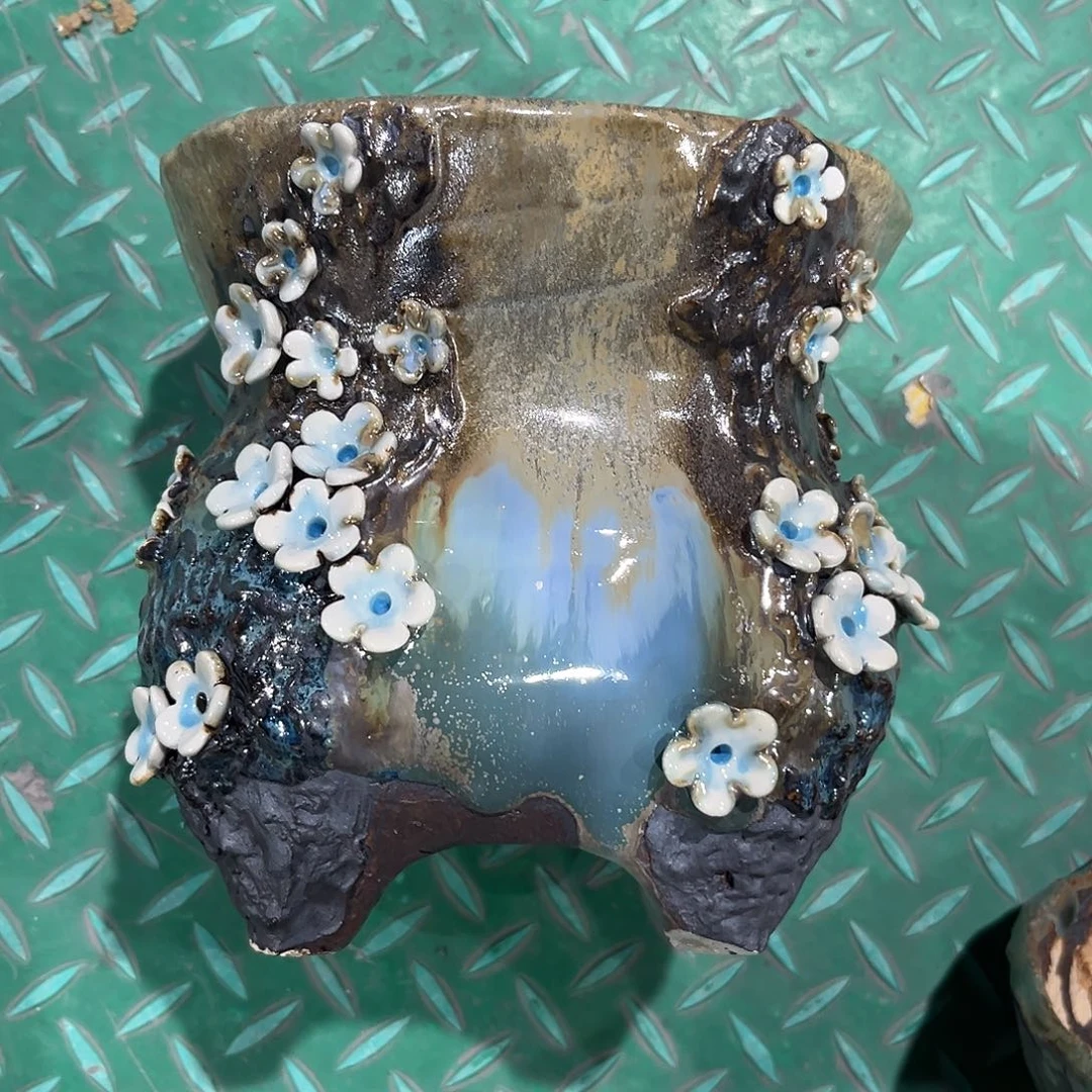 4 号微瑕内口15高16陶然花器多肉植物花