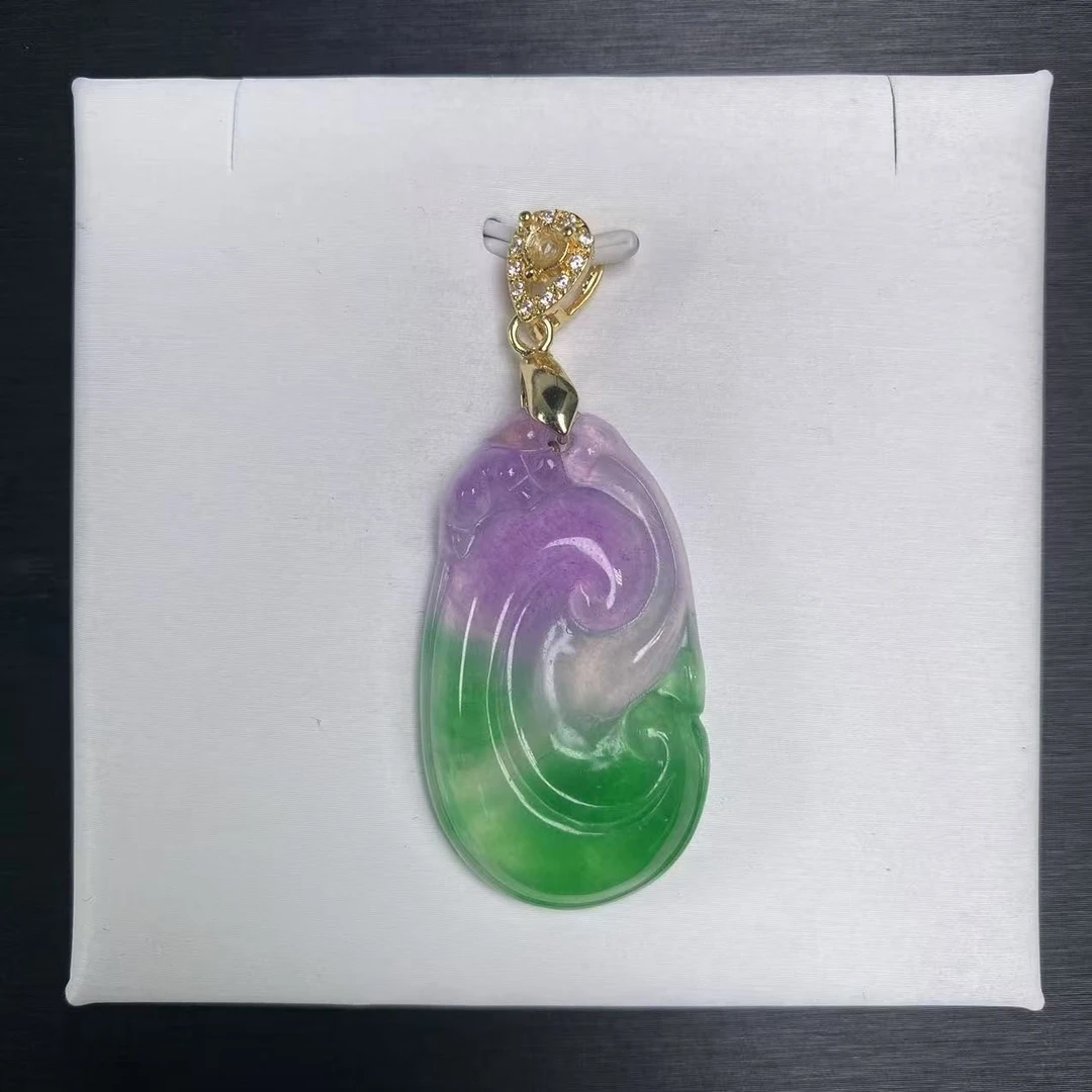 【小杨严选】L019紫绿如意吊坠妈妈时尚百搭女款