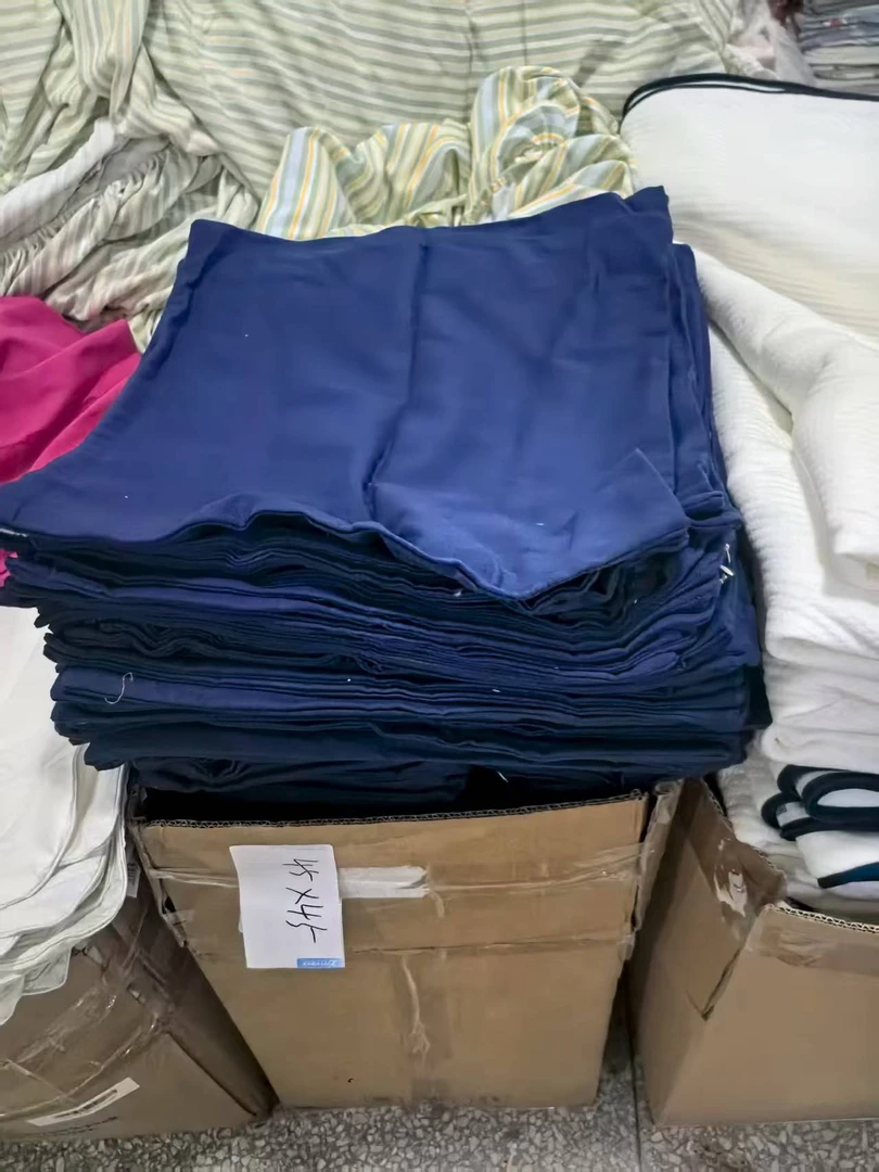 《厚广家》3楼45×45深蓝色涤麻抱枕套 发4对