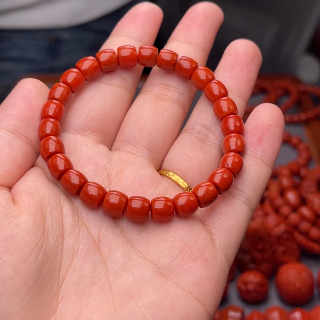 未镶嵌配饰尺寸7.5毫米左右南红玛瑙