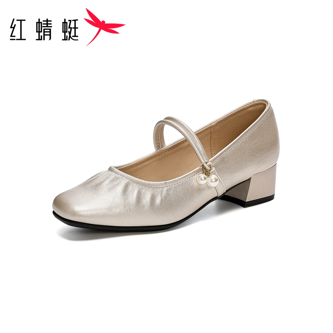 红蜻蜓早春推荐2025新款潮流单鞋优雅适合日常出行休闲百搭女鞋