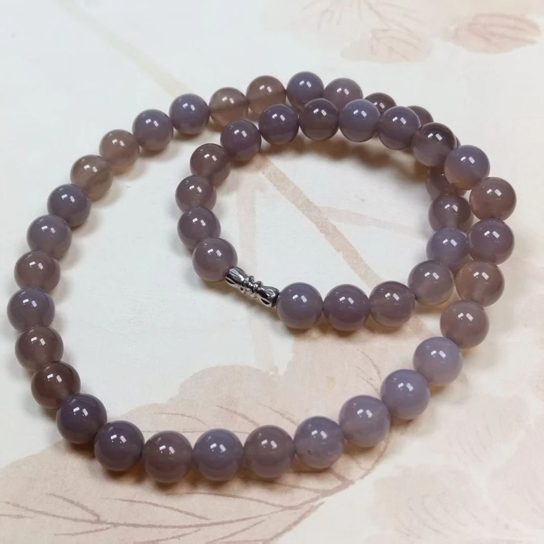 盛世典藏甄选纯天然冰烟紫黑冰玉石项链毛衣链-77-多样性发货