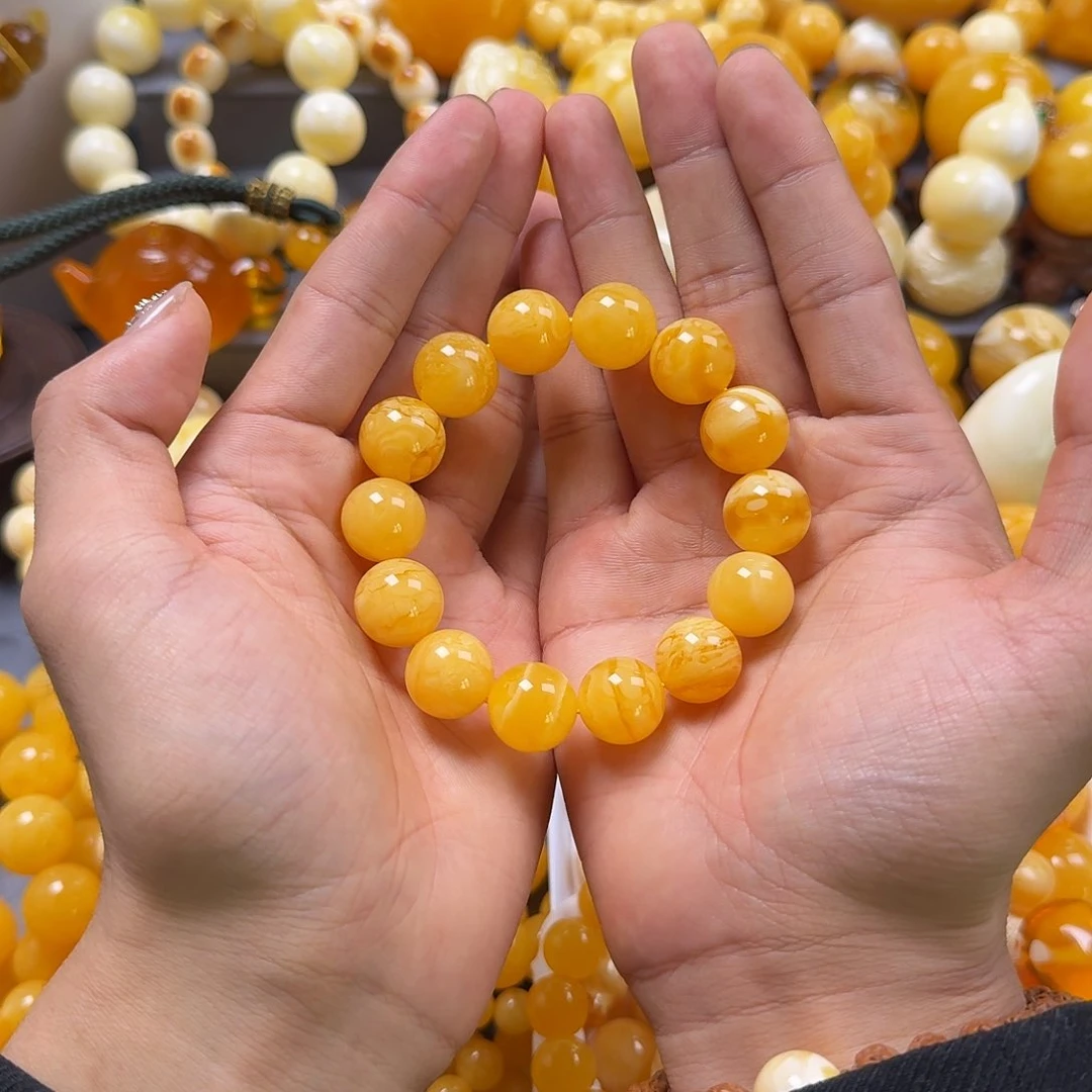 琥珀珠宝奇石未镶嵌15mm