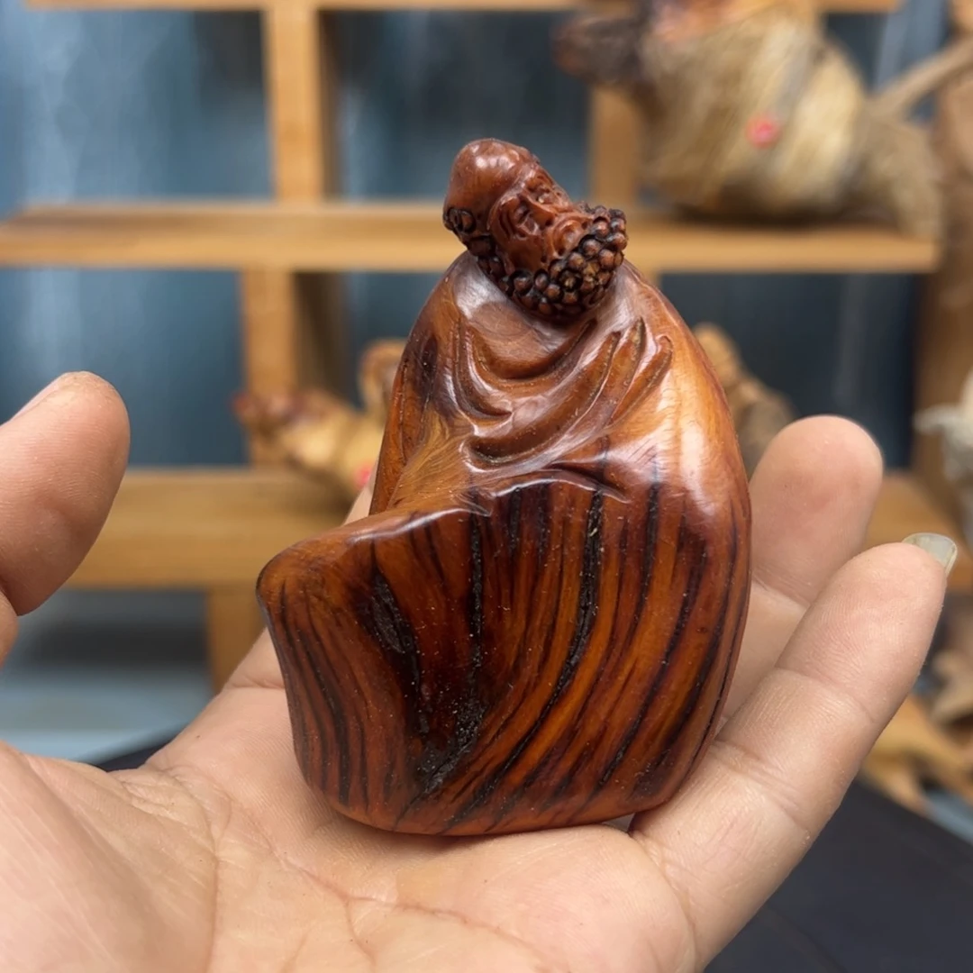 木周崖柏木摆件手把件