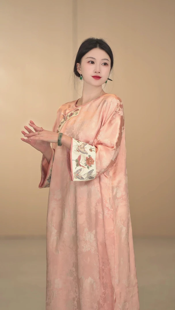 「千年之恋」粉色刺绣夏季春夏日常宋制唐制齐胸大袖对襟仙气汉元素