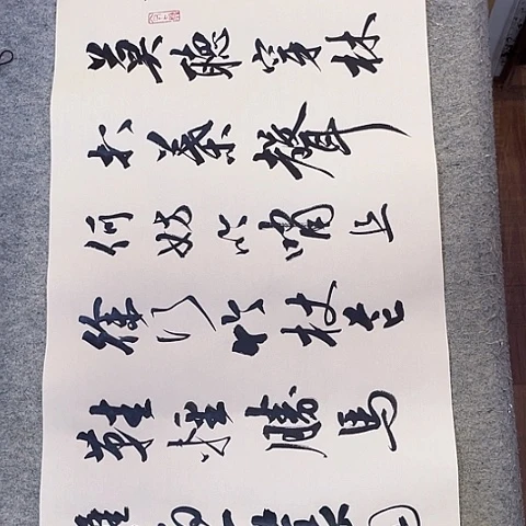 扇子?**翁定风波行书作品