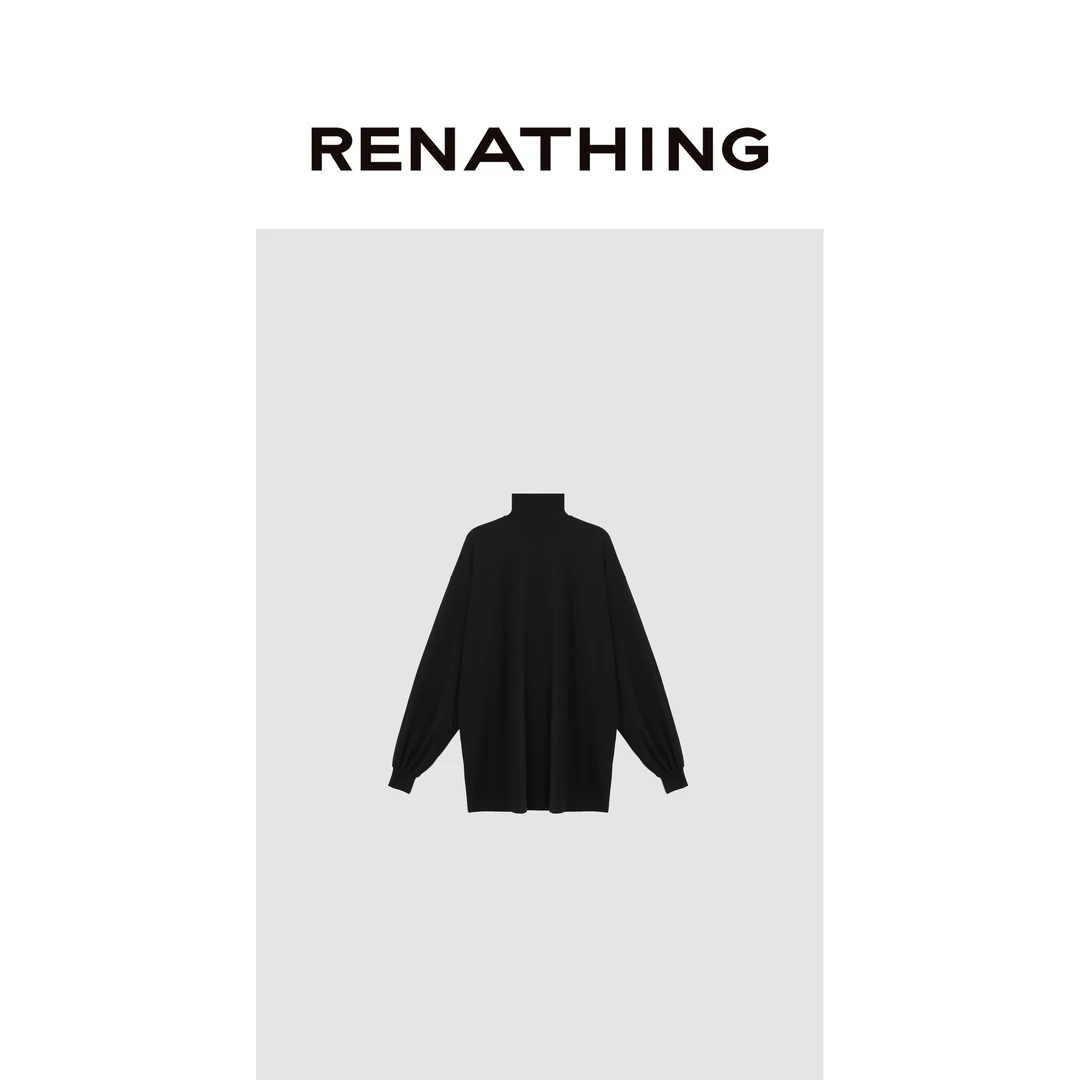 【RENATHING】纯色宽松舒适长袖上衣