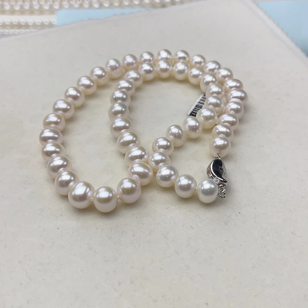 淡水珍珠颈饰银S925镶嵌