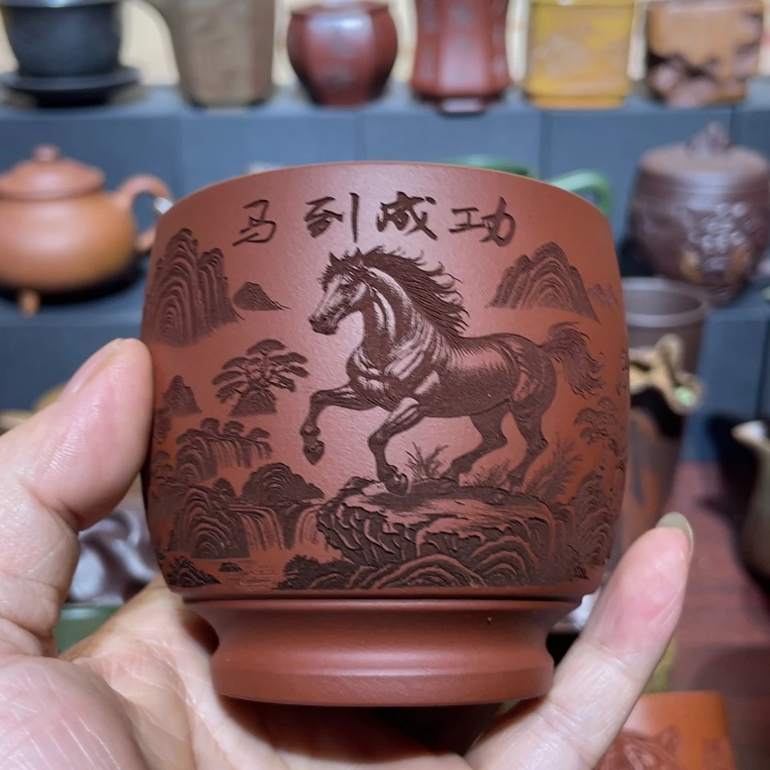 原矿紫砂手工主人杯