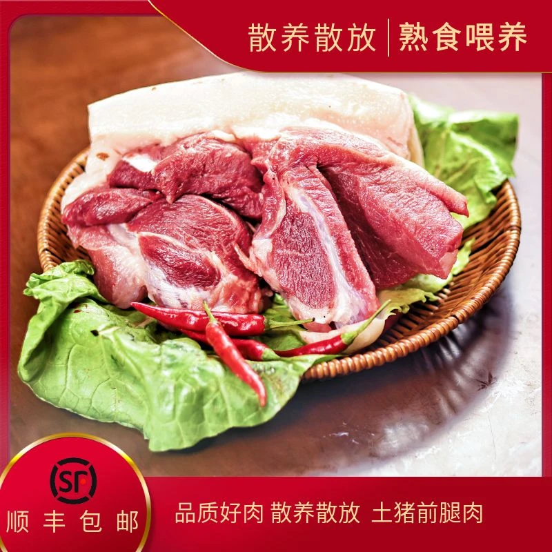 【酒窝专属】【前腿肉】湖北恩施高山散养土猪鲜肉 粮食喂养味道香