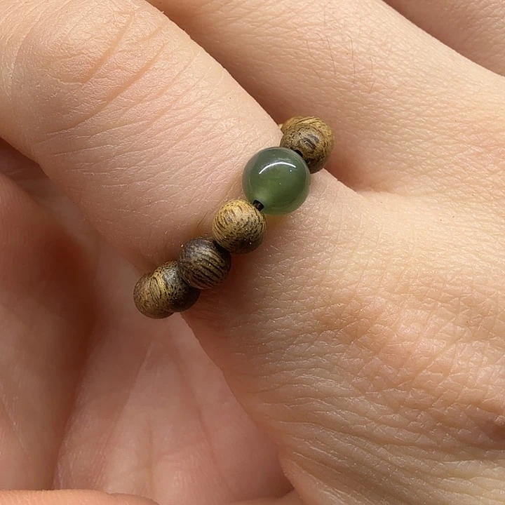 沉香碎屑沉香【梅子家】0.4mm戒圈