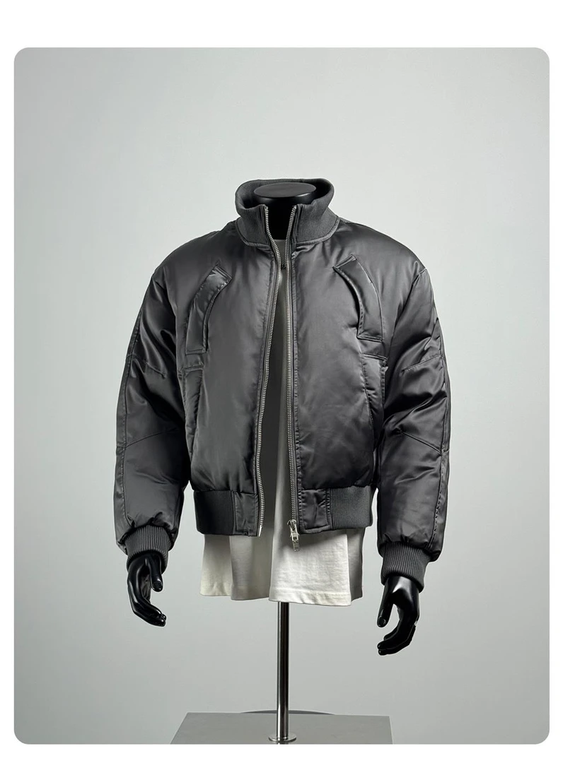 2025冬季新款立领棒球棉服男日系加厚保暖工装外套休闲短款棉衣潮