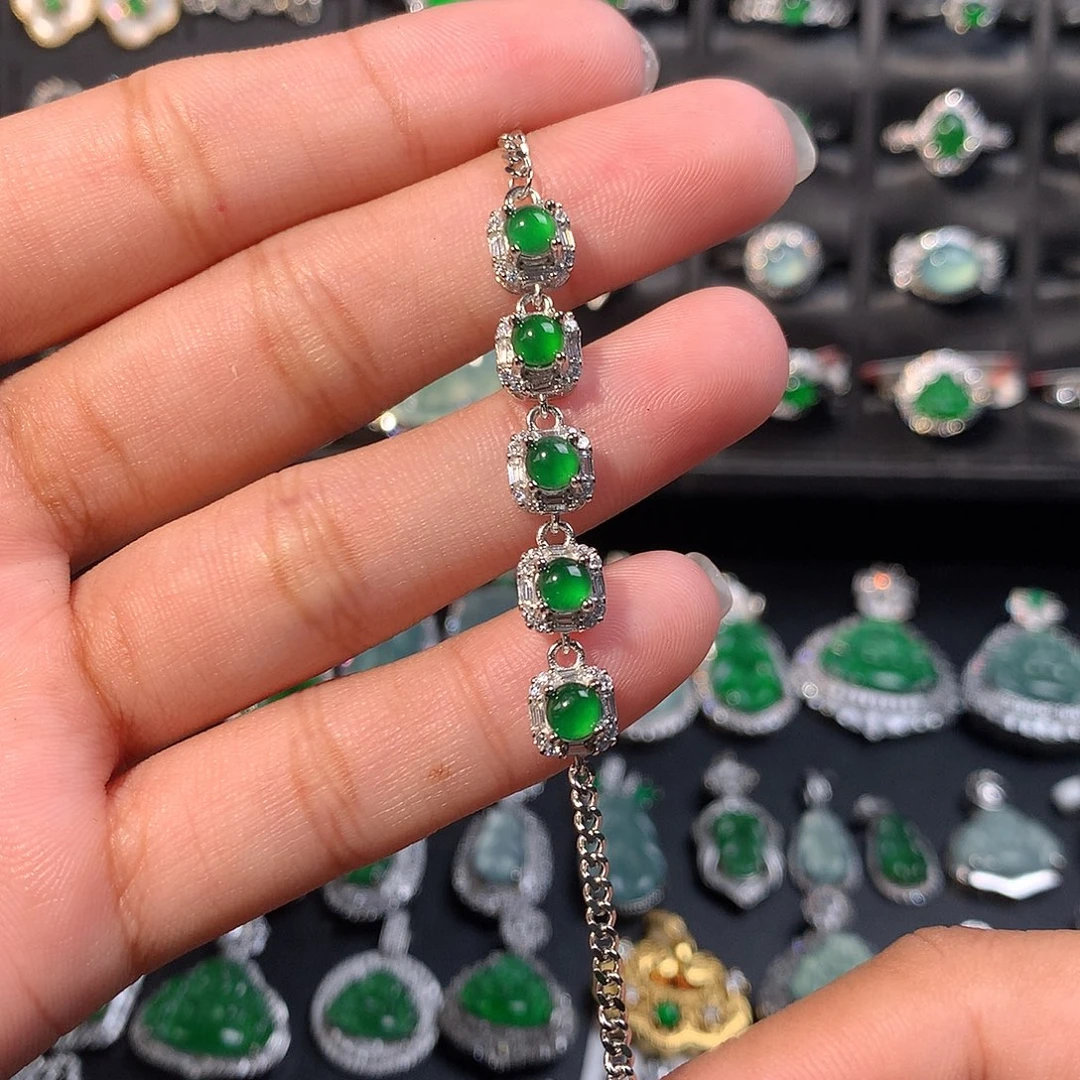 翡翠未镶嵌手链手链