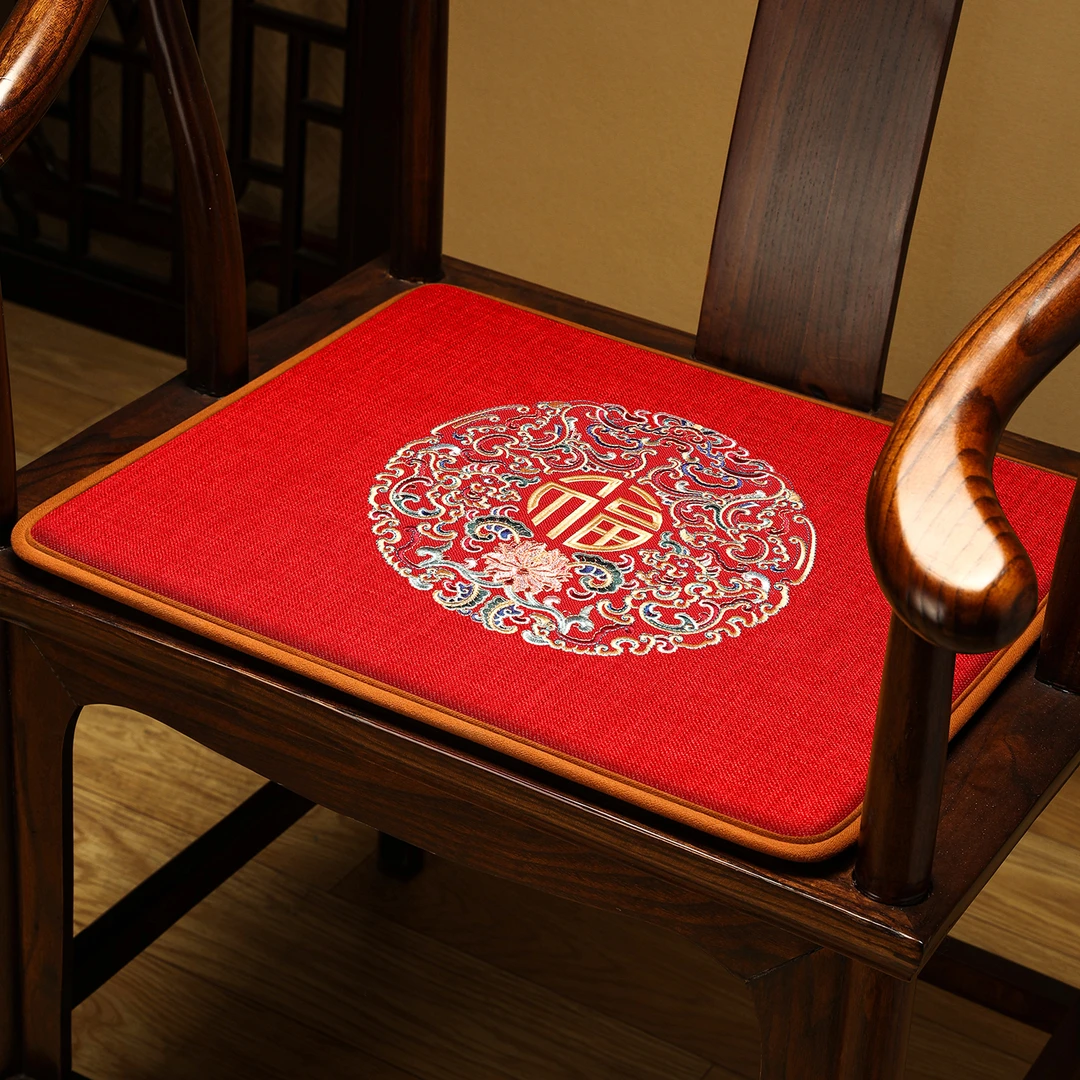 薄款新中式椅垫坐垫红木椅子茶桌圈椅太师椅座垫凳子坐垫椅子坐垫