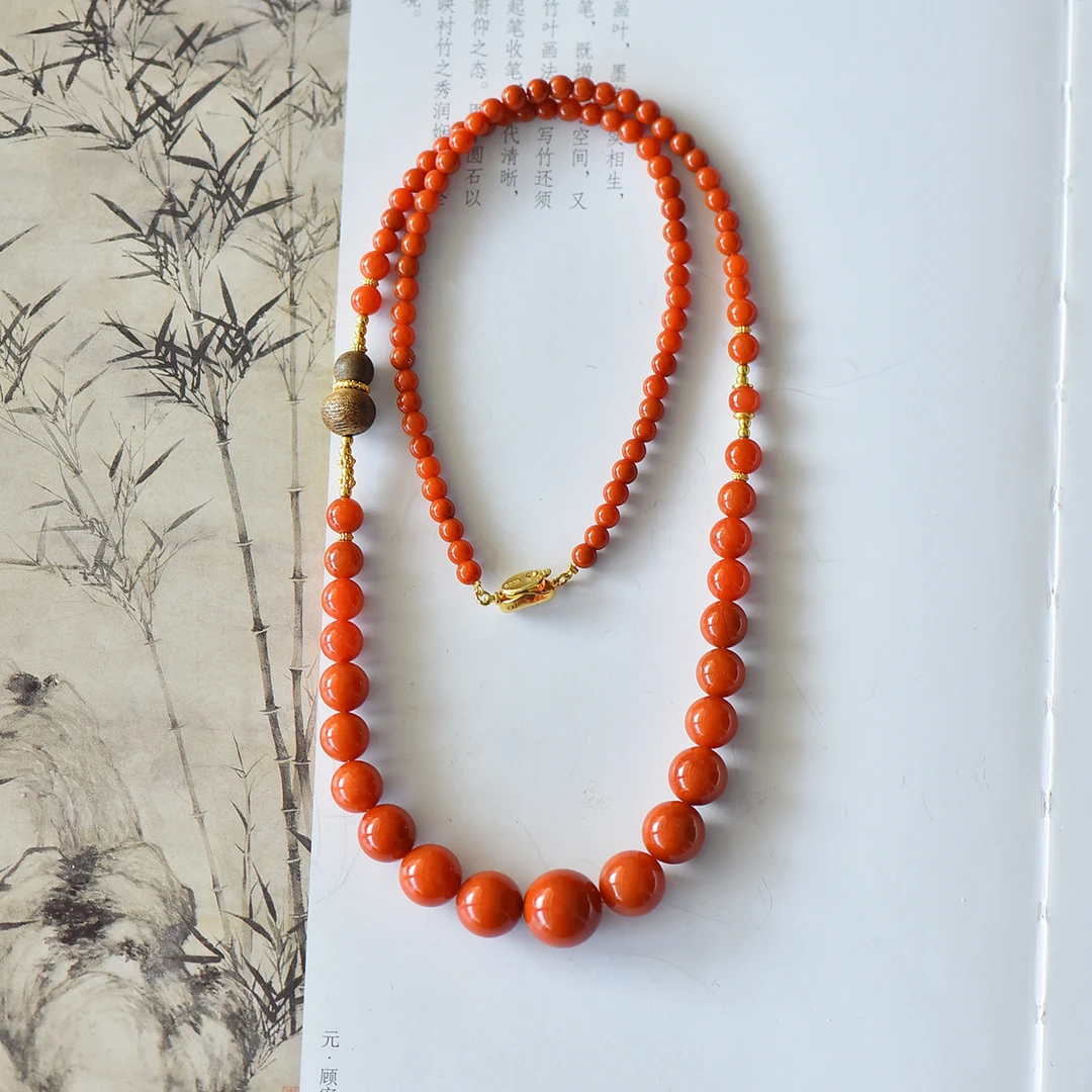 YE656天然南红玛瑙精美百搭项链