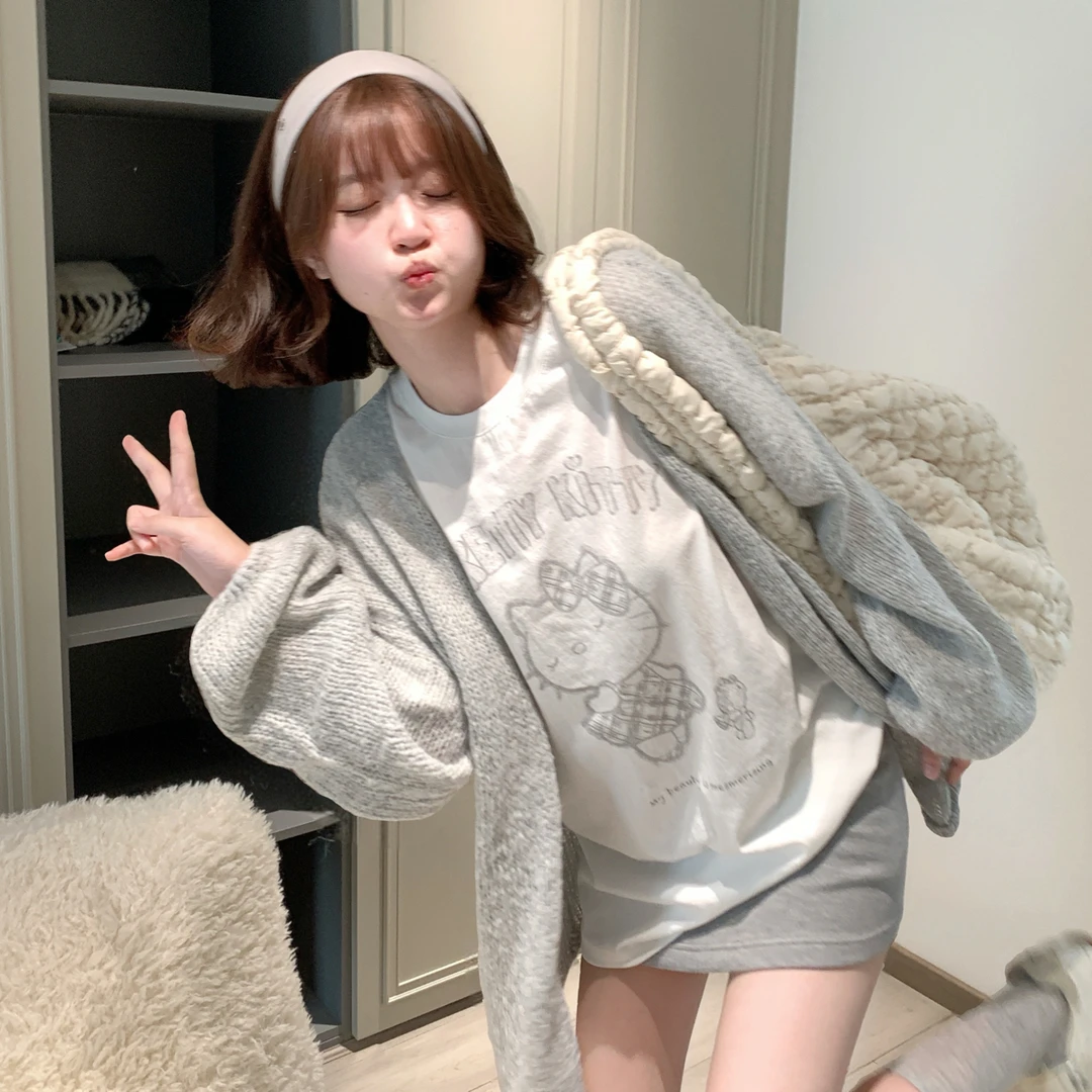 Callmeear//【绒雾叙事】早秋慵懒宽松针织马海毛毛衣外套