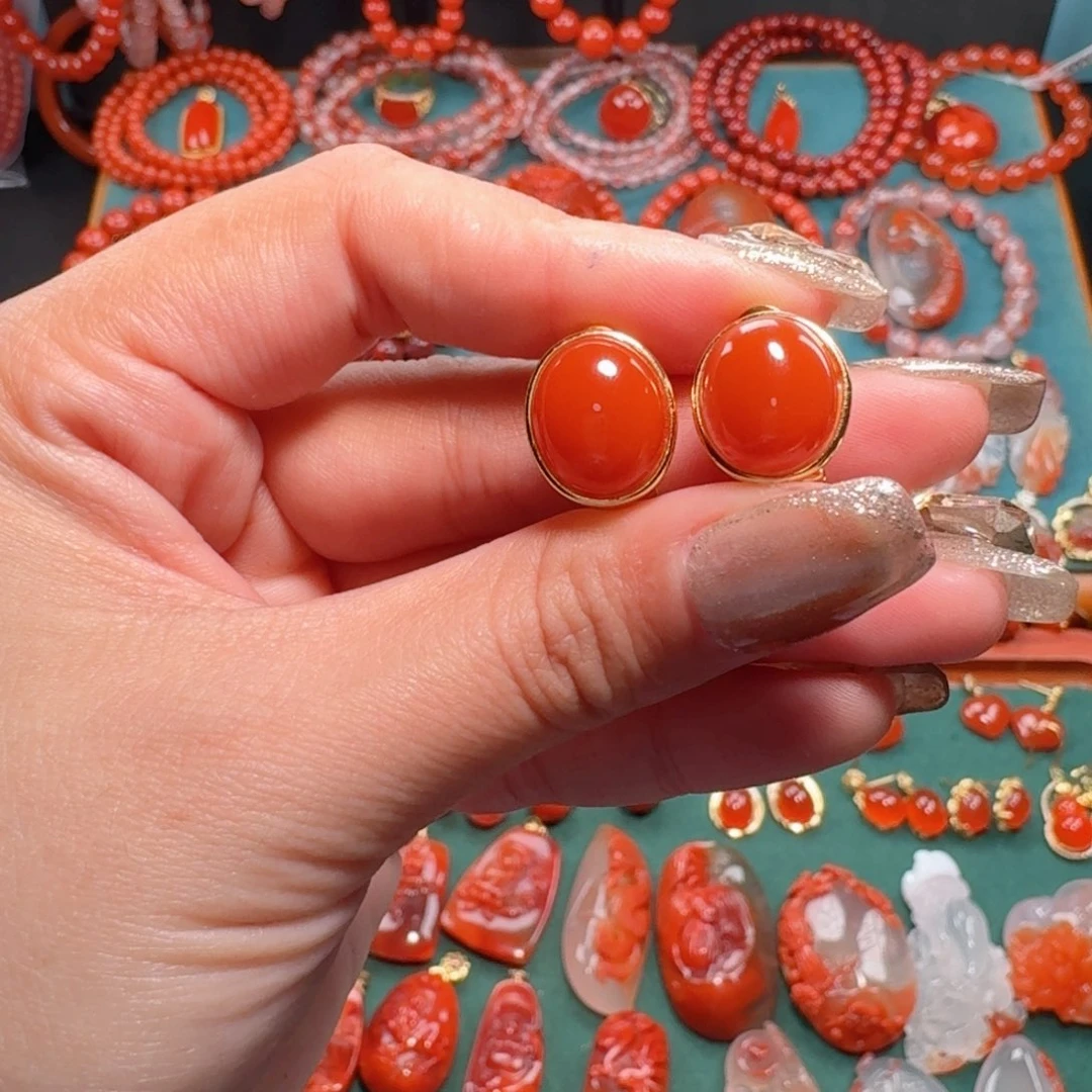 南红玛瑙南红 银S925镶嵌