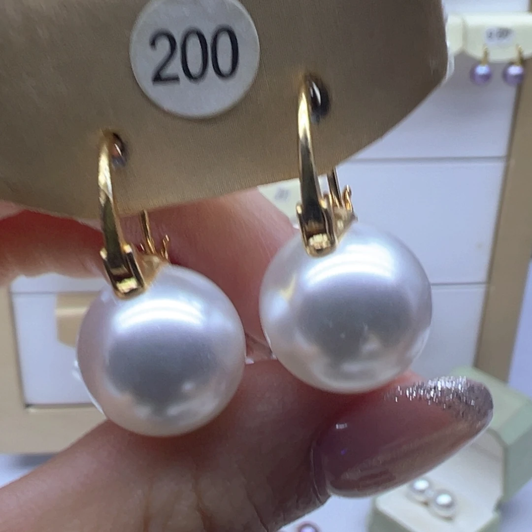 银S925镶嵌淡水珍珠耳饰