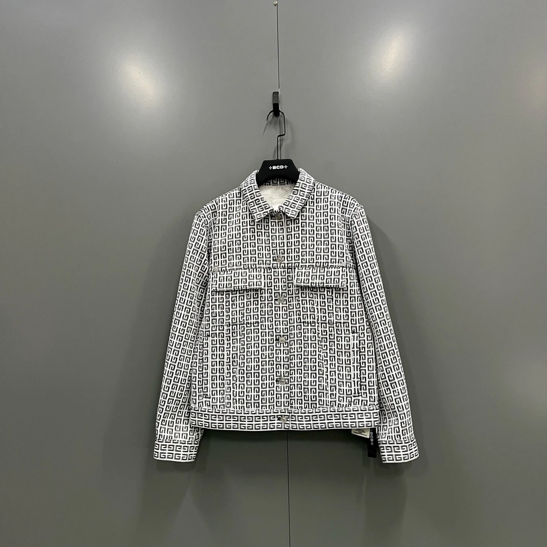 95新 Givenchy/纪梵希 （ll）提花效果牛仔外套 M码/95新016386