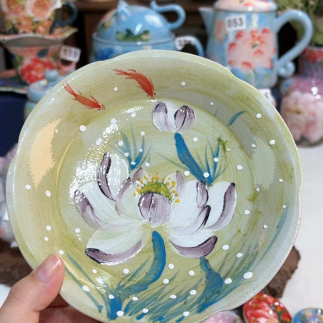 景德镇手绘高温釉下彩陶瓷茶具