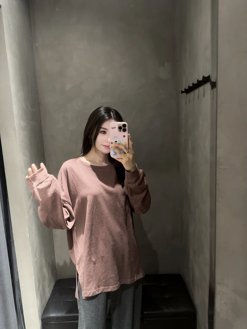 （婷婷同款）麻料长袖上衣1688