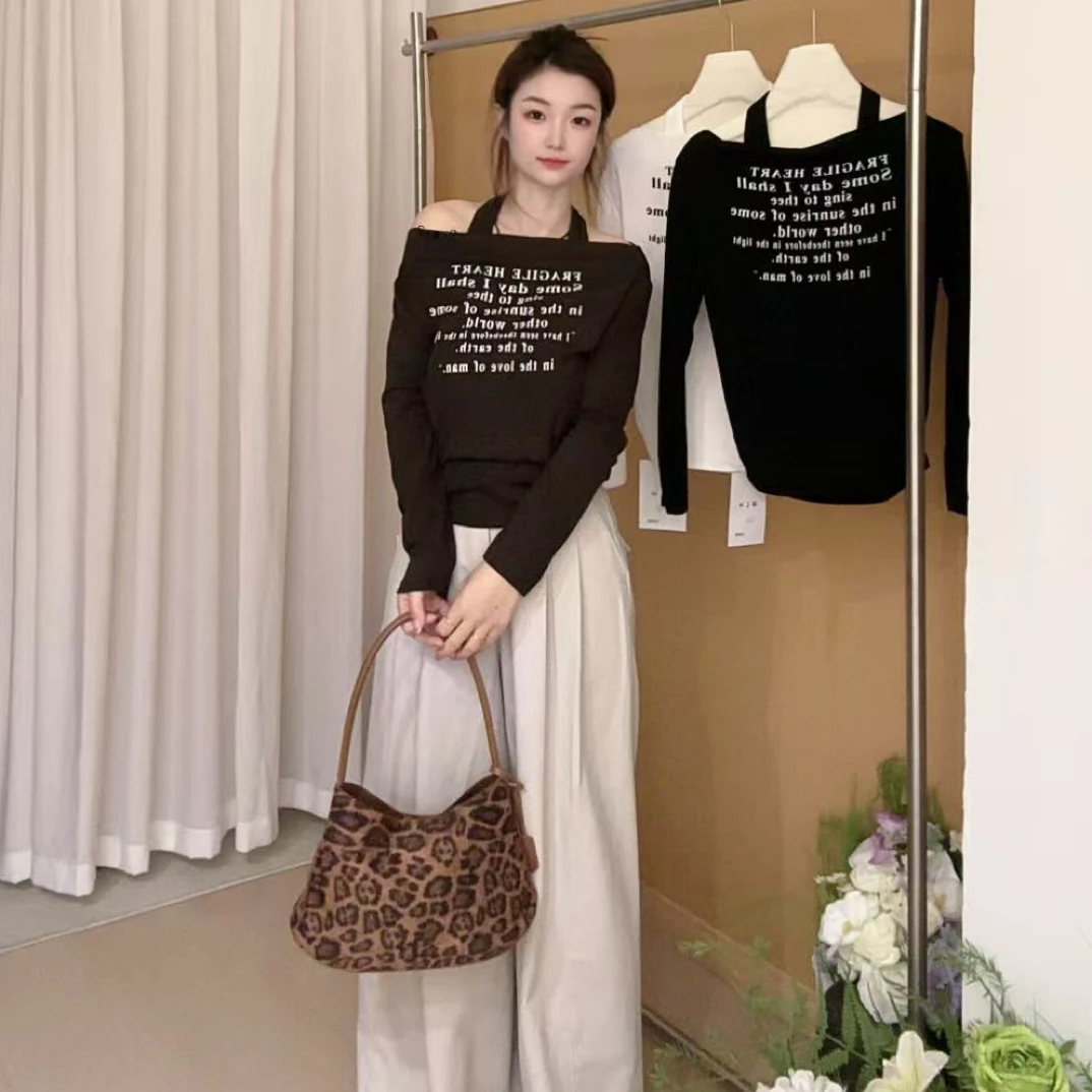 长袖常规女INS风有弹力修身型T恤气质秋季秋冬内搭