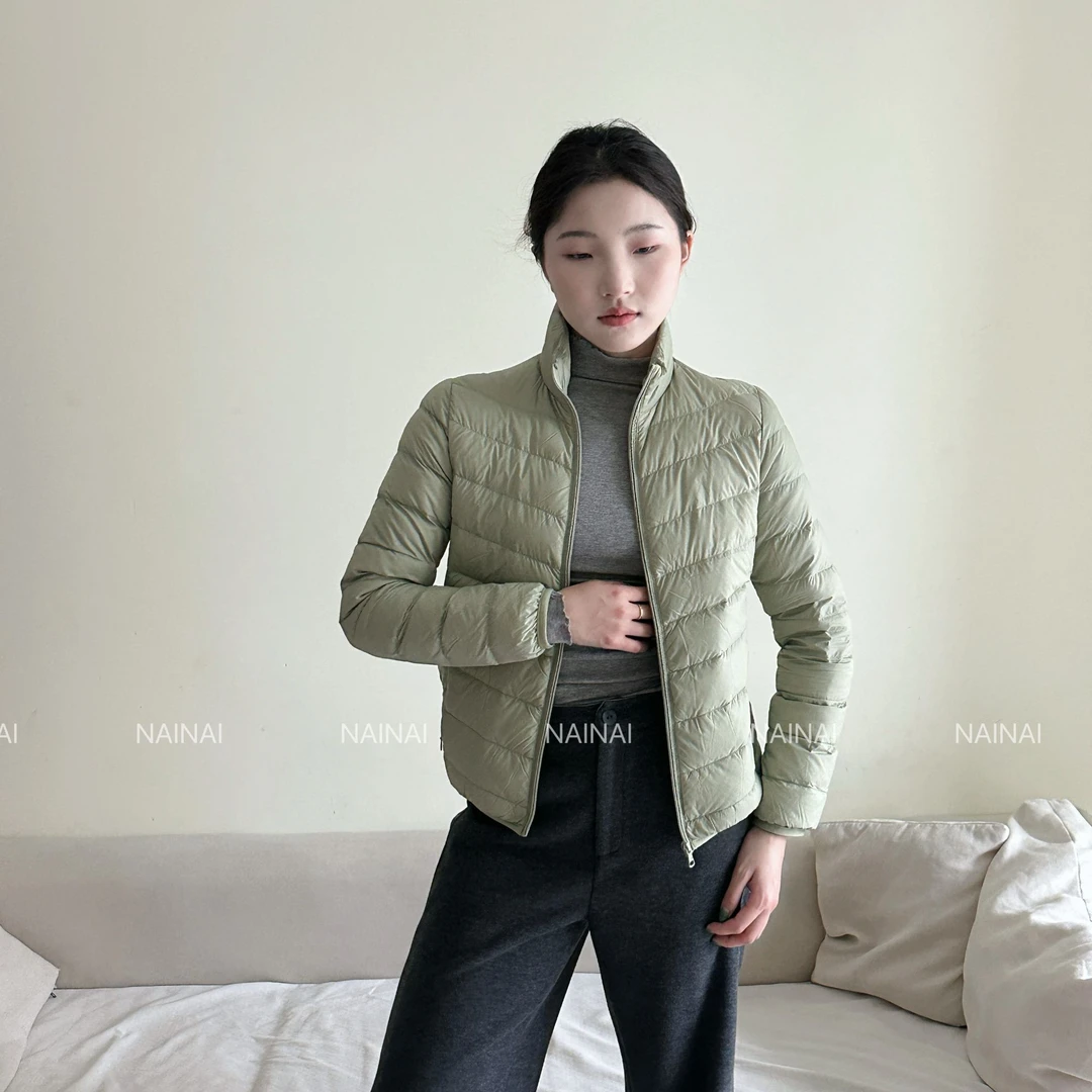 【NAINAI】新国标90白鸭绒保暖立领长袖羽绒服