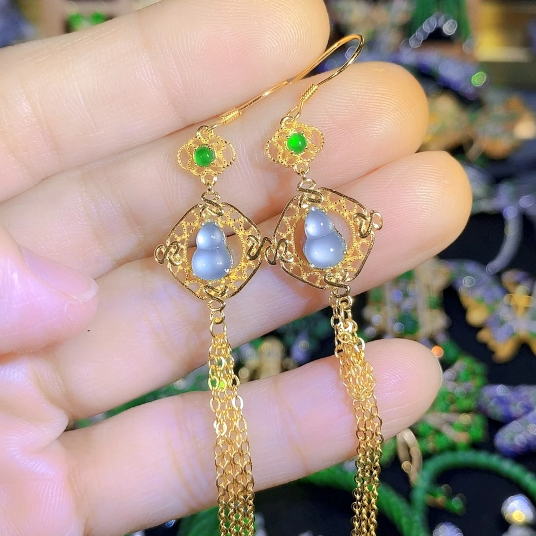 颈饰银S925镶嵌翡翠