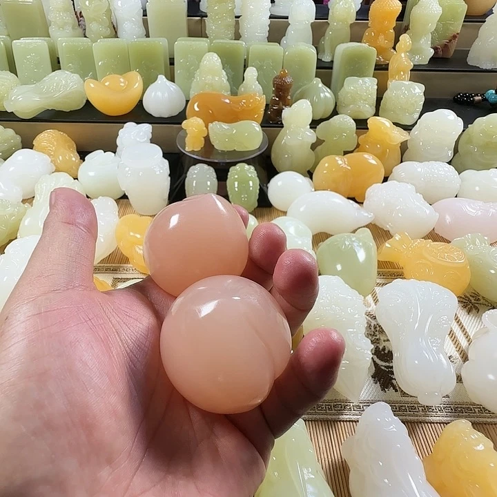石材弯****?好看的手把件12589