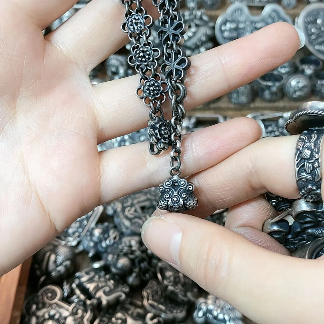 【闪购商品】橄榄核手串/手链复古足银990