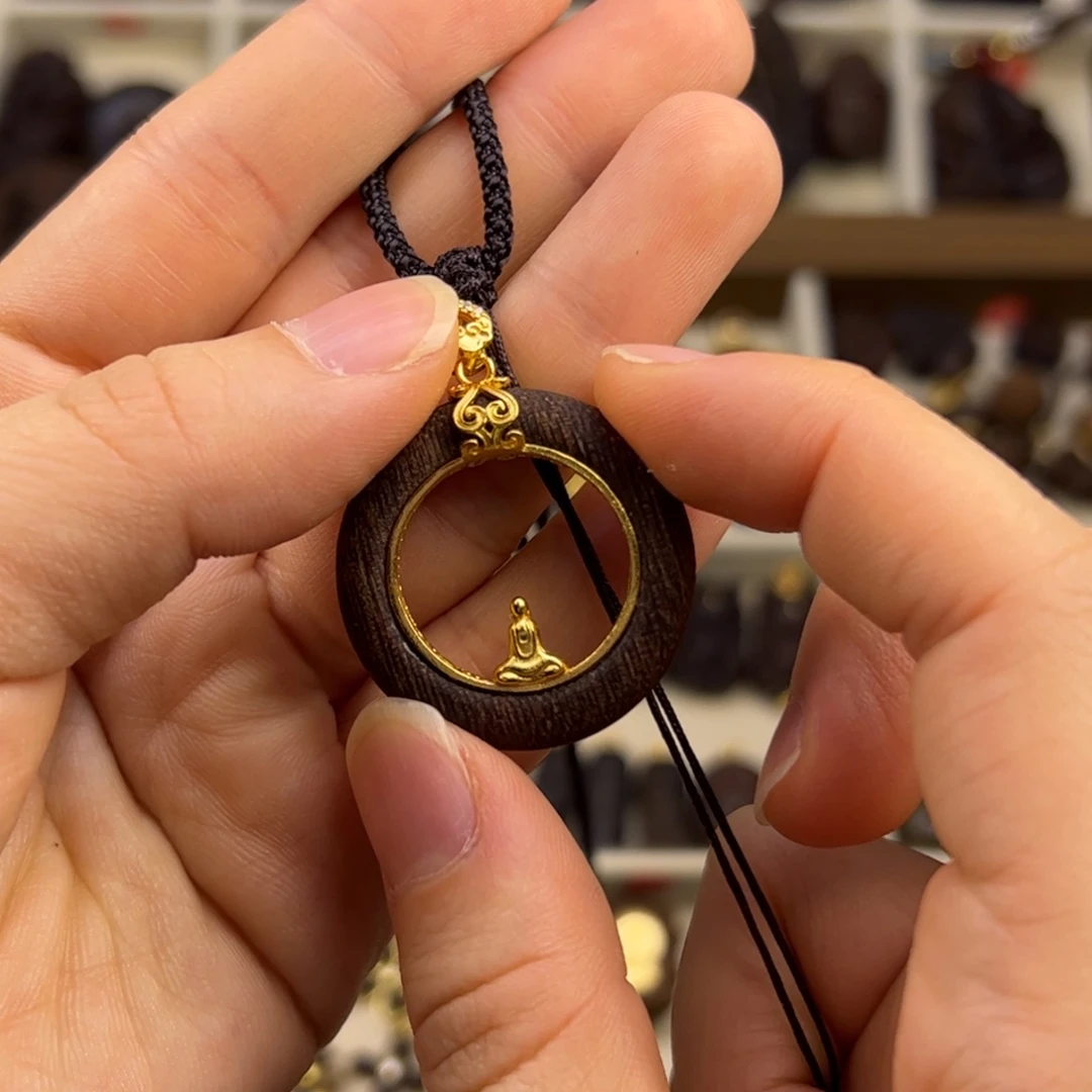 南***木银S925无相佛随行脖挂配饰