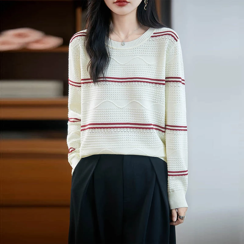 哥弟阿玛施正品2025年秋冬新款套头宽松显瘦羊毛针织打底衫毛衣女