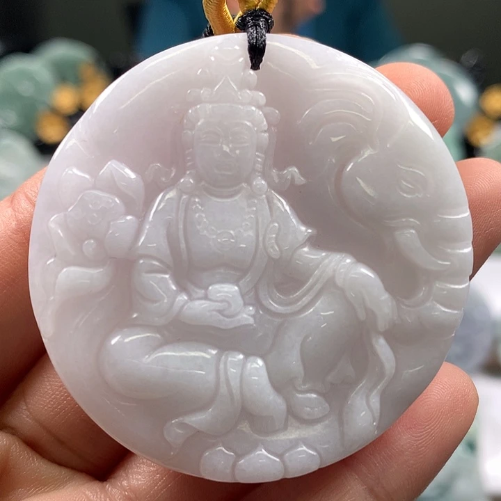 翡翠未镶嵌颈饰普普菩萨福利卡厚9