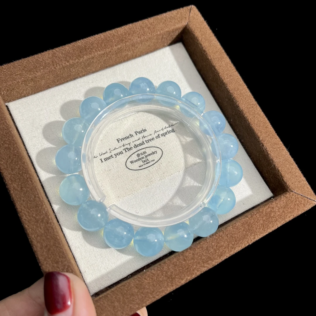 培育海蓝宝石【大鱼甄选】圣玛利亚蓝海蓝宝手串ZW26多样性发其一