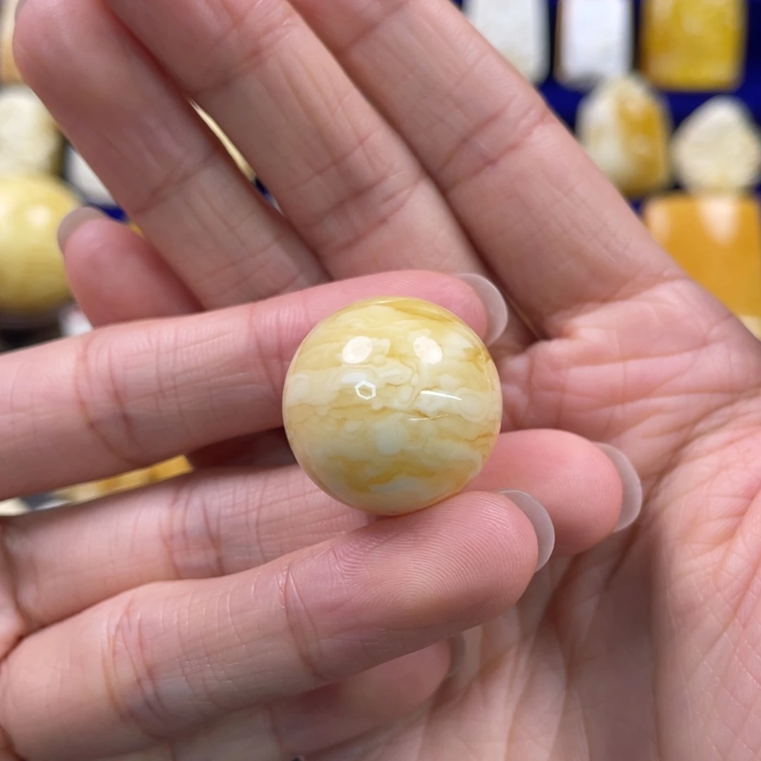 蜜蜡裸石未镶嵌琥珀蜜蜡珠子卡21.9mm