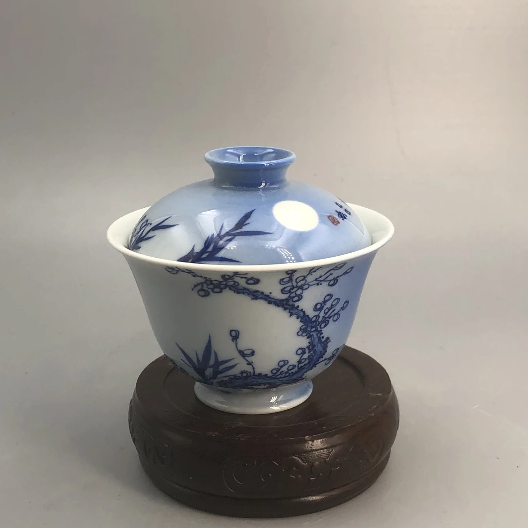 【南昌广电优选】红丰窑 梅花盖碗 mlhfy0325