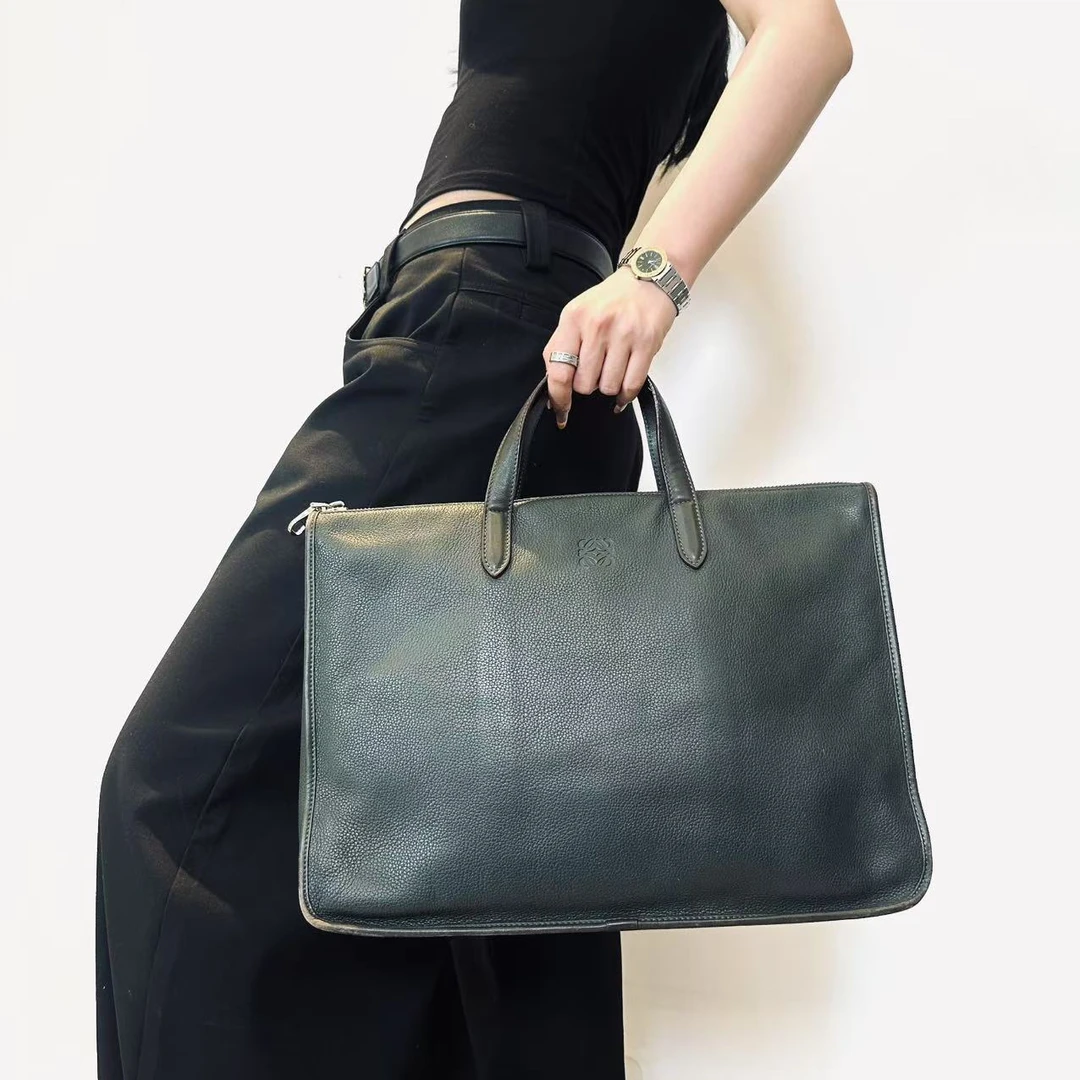 95新 LOEWE/罗意威 罗意威荔枝皮手提公文包 2506260098