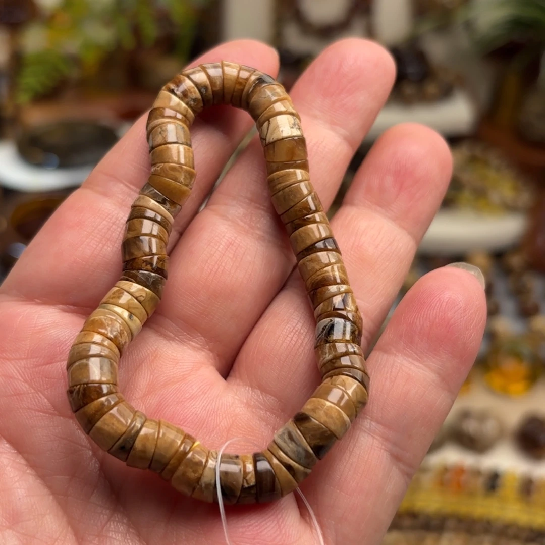 琥珀未镶嵌手链白根珀妖花大肠款卡8