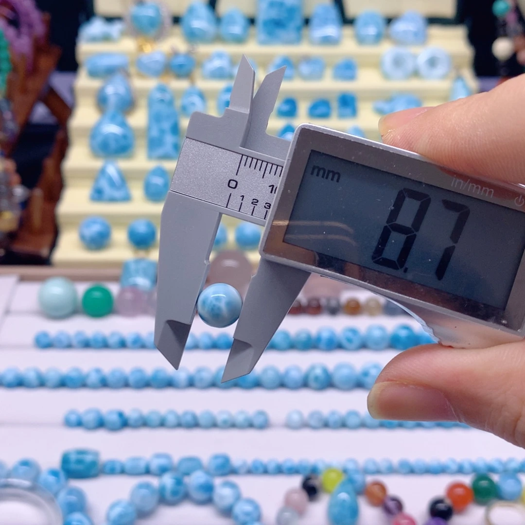 针钠钙石（海纹石）未镶嵌珠宝半成品8mm随机发货，完美主义勿拍