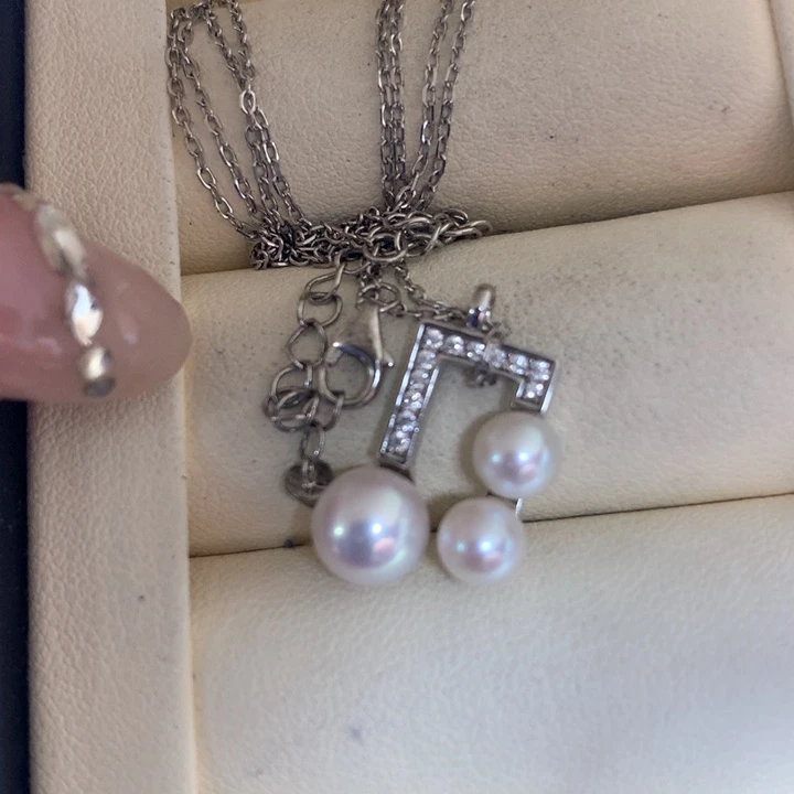 颈饰银S925镶嵌海水珍珠