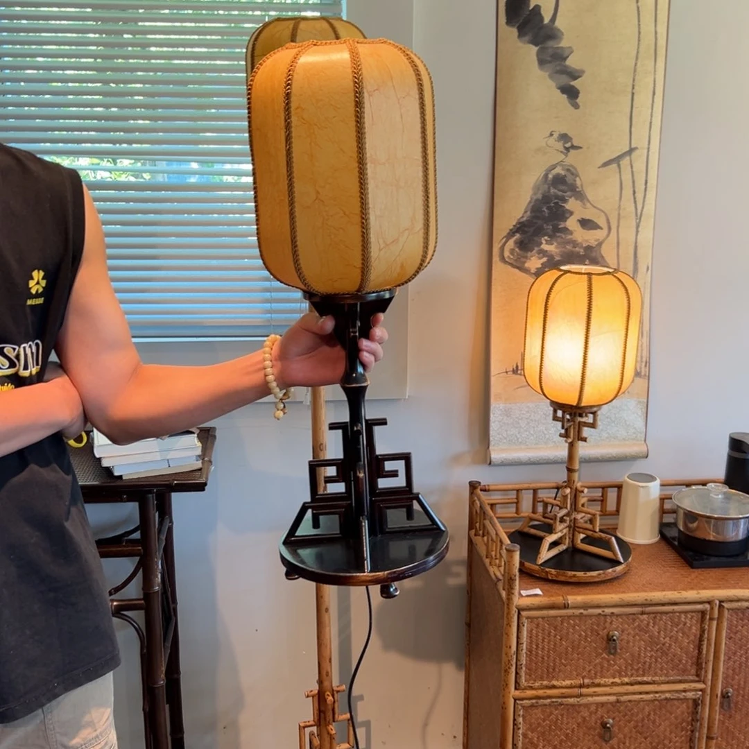 半*纱手工制作筇竹宫灯