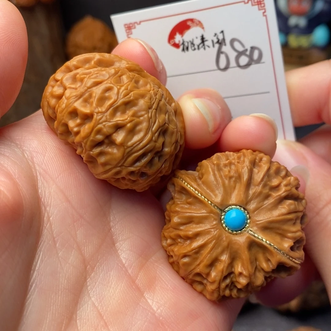 把件文玩核桃680号38肉包子宫灯