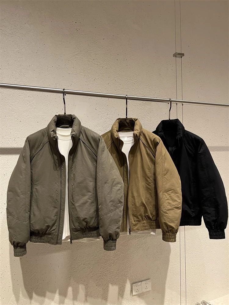 立领羽绒服男冬季2025新款潮牌工装加厚保暖夹克冬装男士休闲外套