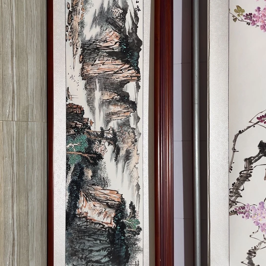 国画书画作品带框163×48