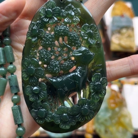 岫玉挂件未镶嵌挂件