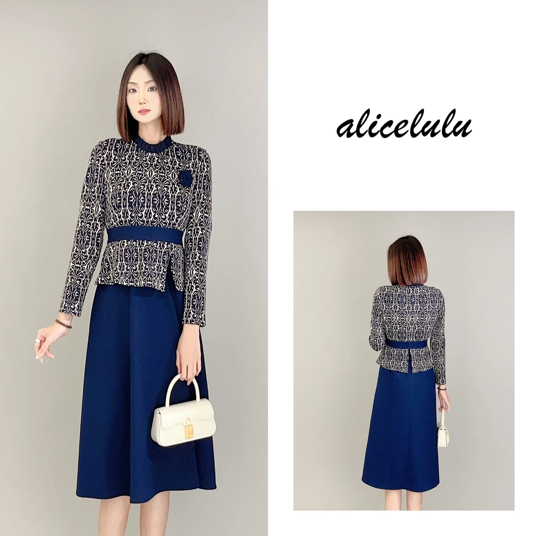 1 ALICE “独立精神”连衣裙 优雅拼接 华贵端庄 S2140088E