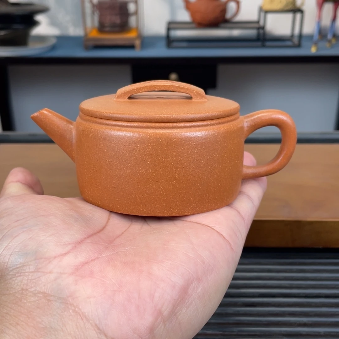 紫砂茶壶黄降坡汉瓦170cc