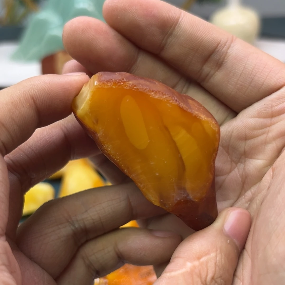 无***记未镶嵌定制琥珀蜜蜡原石不退不换