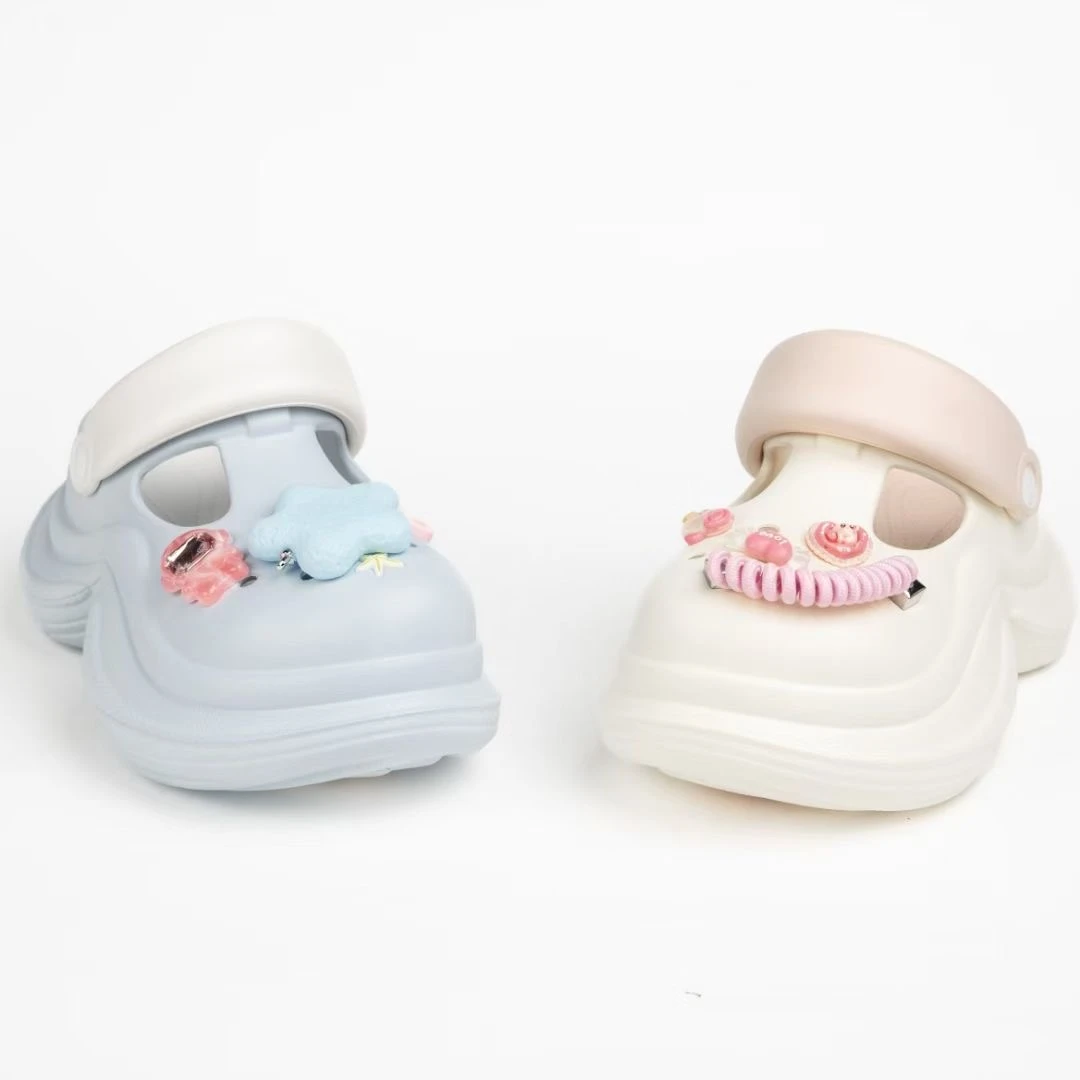 KFT脚王洞洞鞋女款2025新款爆款夏季厚底平跟增高防滑精致外出鞋