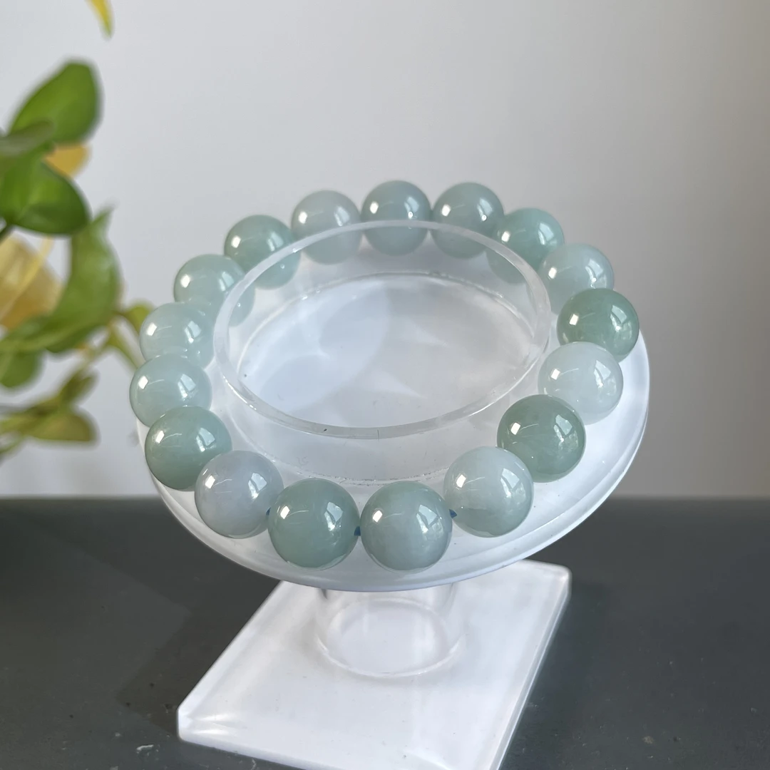 JGB28-196 天然缅甸A货翡翠 翡翠手串